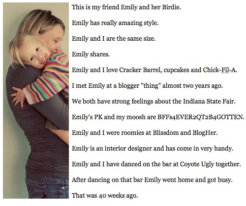 Emily and her Birdie